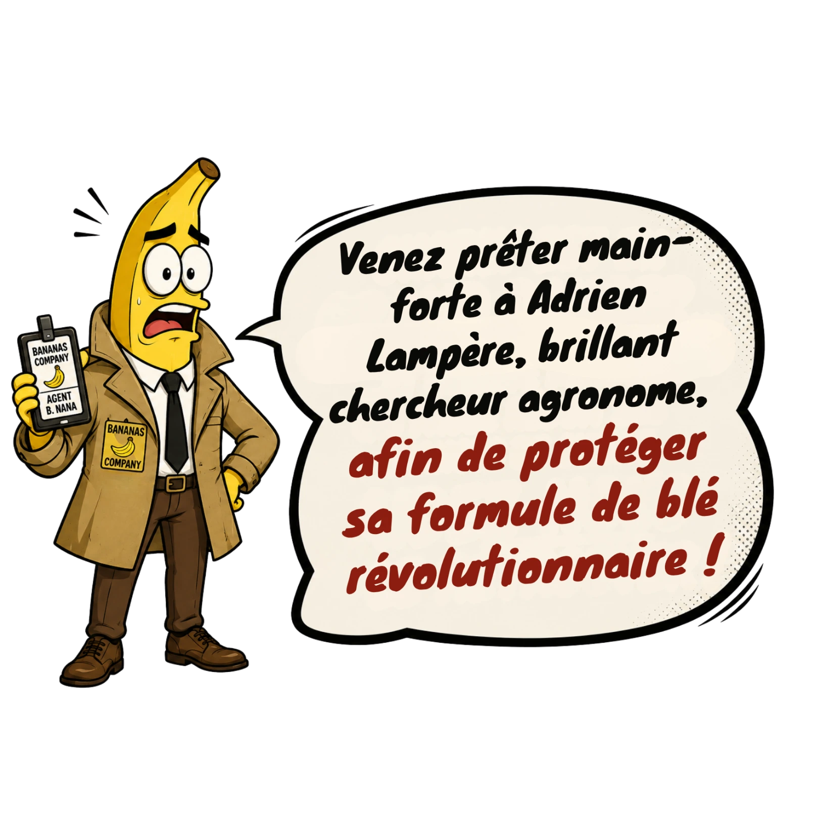Venez prêter main-forte à Adrien Lampère, brillant agronome, afin de protéger sa formule de blé révolutionnaire ! 