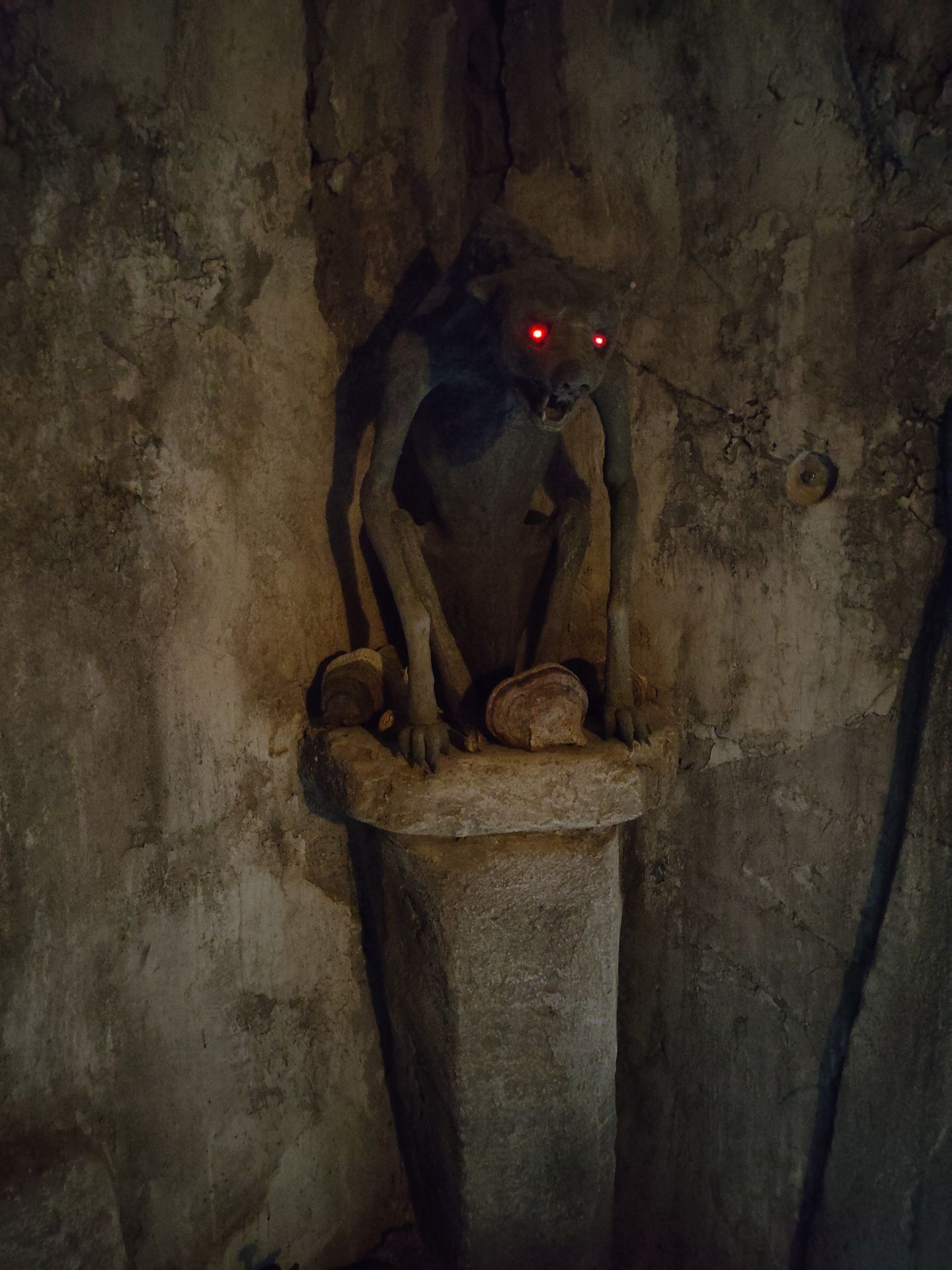 Photo d'un élément de décor de notre escape room (Gargouille)