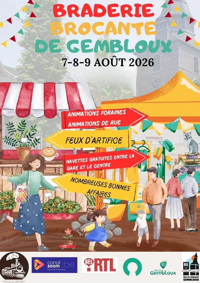 Affiche de la braderie de Gembloux 2026